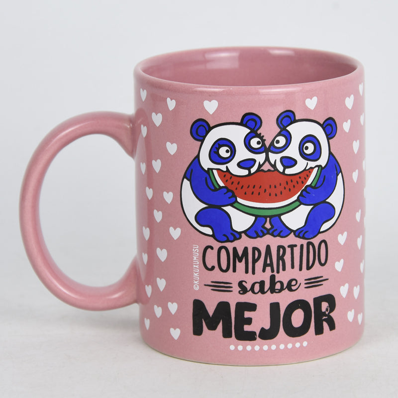 Taza Consorcio Rosa "Compartido sabe mejor"