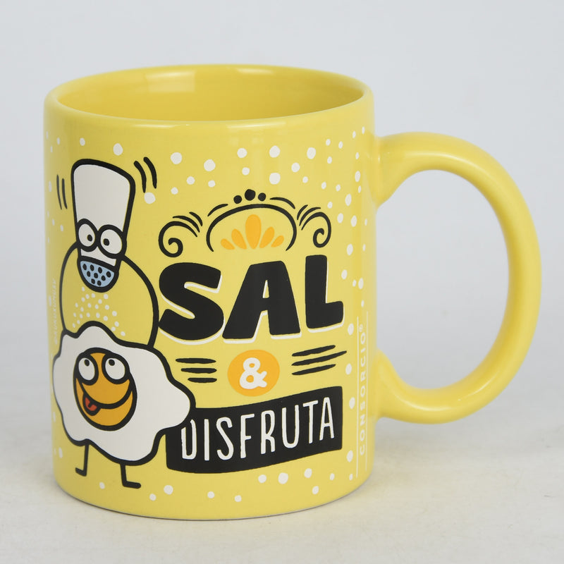 Taza Consorcio Amarilla "Sal y disfruta"